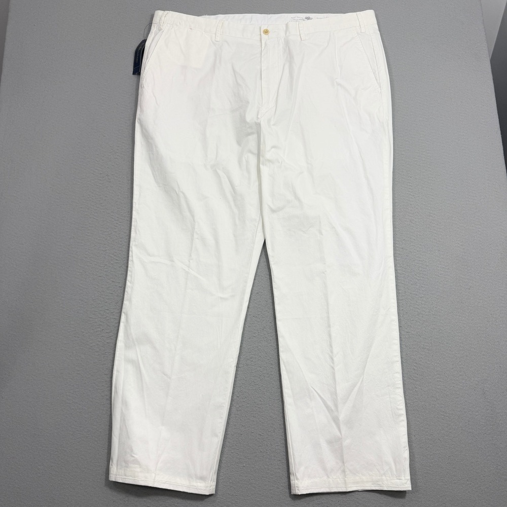 Polo Ralph Lauren Pants Mens 44B-32 White Bleecker & Madison Chino Pima Cotton